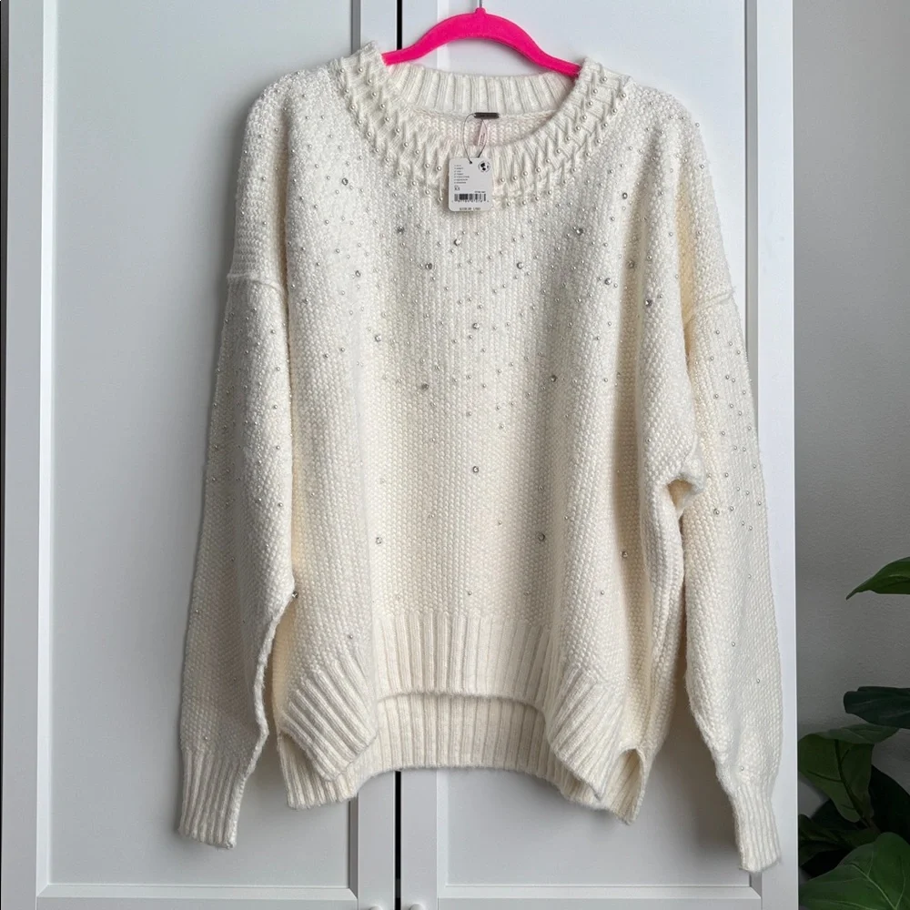 NWT Free People Chart The Stars Sweater, XS